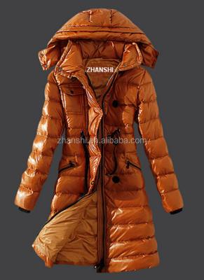 China New Design Korean Anti-Shrink Women Winter Long Style Sexy Goose Down Coat for sale