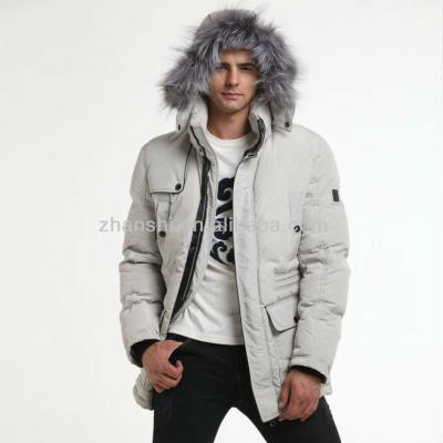 China Breathable Canada Fashion Duck Down Filled White Winter Parka With Real Fox Fur for sale