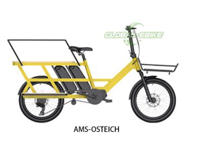 China Gelbe Aluminiumlegierung Cargo EBike mit Hydraulikscheibenbremse 1000W Motorleistung zu verkaufen