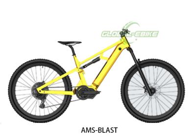 China Yellow 14ah Battery Electric Mountain Bike Aluminum With Hydraulic Disc Brakes for sale