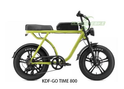 China Bicicleta eléctrica verde de 48V 500W estilo retro, batería de 15Ah Vintage de aspecto E Bike en venta