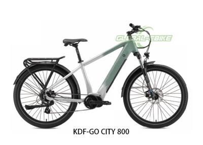 China KDF-GO CITY 800 Comfortable Velo Saddle City Ebike With LCD Display and Suspension Fork for sale