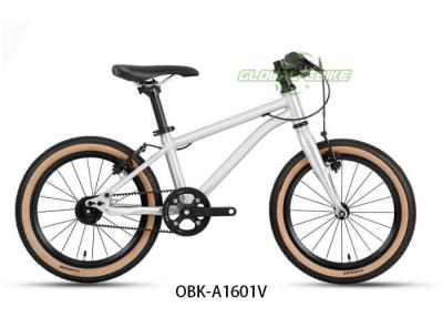 China OBK-A1601V White 16 Inch Kids MTB Bike With Alu Alloy Frame And V Brake for sale