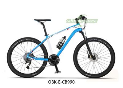 China Long Range Carbon Fiber E Bike 250W With Shimano 8-9 Speed OBK-E-CB990 for sale