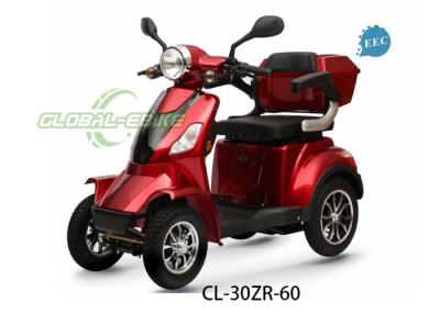 China Scooter de movilidad de 4 ruedas rojo certificado CEE de 1000W con velocidad máxima de 25 km/h en venta