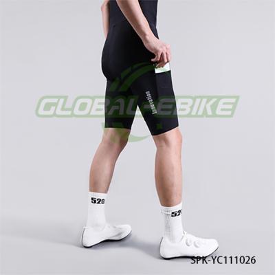 China Mens Black Cycling Pants with Elastic Waistband and Trouser Pad for Mountain Biking for sale