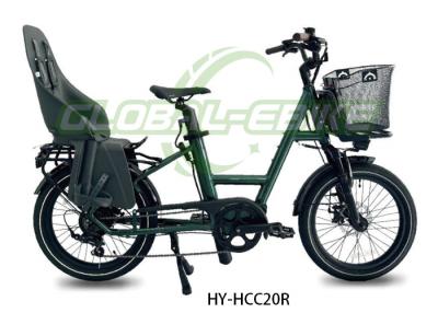 China Personas con cojines de asiento de color verde oscuro que llevan una bicicleta eléctrica de carga de 350W en venta