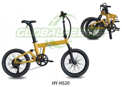 China Yellow Foldable Electric Bike With 36V 350W Motor And 20*2.3/2.4 Wheel Size for sale