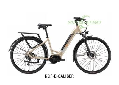 China Caliber 700C Electric Urban Bike With Mid Motor , Shimano 9-Speed And Hydraulic Brakes for sale