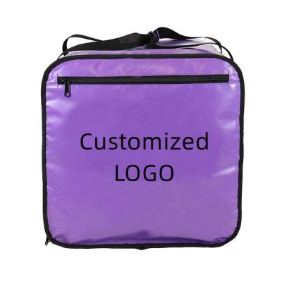 China Insulated Food Delivery Aluminum Foil Insulated Cooler Bag Bike Pizza Bag Thermal Food Delivery for sale