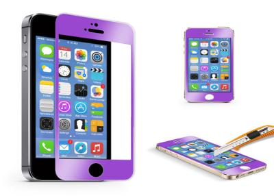 China 9H Purple explosion proof tempered glass screen protector for iphone 5s , 5c for sale