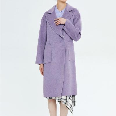 China America hotsale fashion autumn winter winter overcoat woolen woolen coat high quality handmade loose side anti-shrink coat long double double for sale