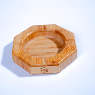 China Creative high-end tech manufacturing accept custom customization desktop bamboo ashtray for sale