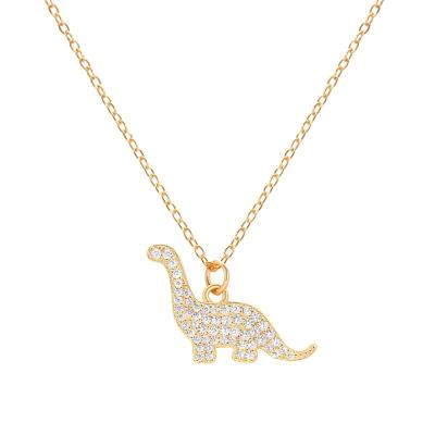 China FASHIONABLE Dinosaur Style 925 Sterling Silver Gold Beers Necklace Accessories for sale