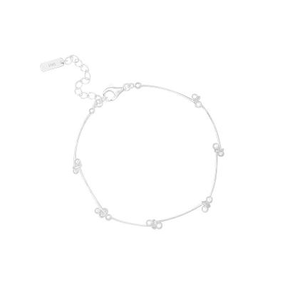 China FASHIONABLE Girl Bead Charm Link Cross 925 Sterling Silver Bracelet For Women Men for sale