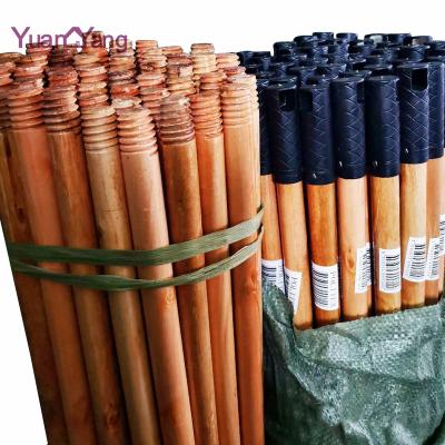 China 150cm Length Wooden Broom Stick Broomstick Handle Sustainable Wooden Floor Broomstick for sale