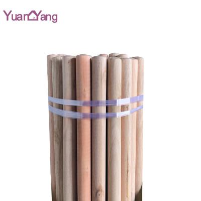 China Sustainable Threaded End Broom Stick Wooden Broom Handles Long Broom Handle for sale