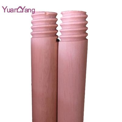 China Sustainable High Quality Wholesales Natural Wooden Broom Stick Broom Handle For Cleaning Products for sale