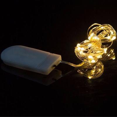 China Copper Wire String Mini LED String Light CR2032 Cell LED Light Copper Wire Holiday Battery Operated Light for sale