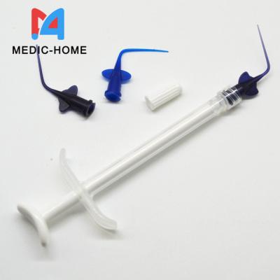 China Dental PVC Disposable Syringe Tip Teeth Irrigation Tips Clear Blue 200PCS Pack 0.25mm 0.35mm à venda