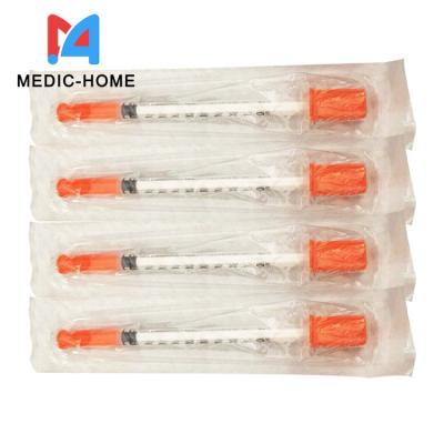 Китай Disposable Insulin Syringe 29g 30g Needle Sterile Luer Slip PE/Blister Package CE ISO продается