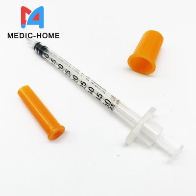 Китай Customization Medical Sterile Disposable Insulin Syringe 0.3ml 0.5ml 1ml with Fixed Needle продается