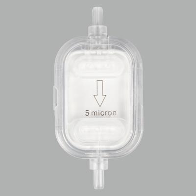 中国 Plastic Disposable Automatic Stop Fluid Infusion Precision Liquid Filter for Medical 販売のため