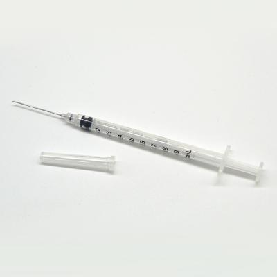 China Medical Disposable Vaccine Ad Syringe 1ml Luer Slip with Ethylene Oxide Sterilization zu verkaufen