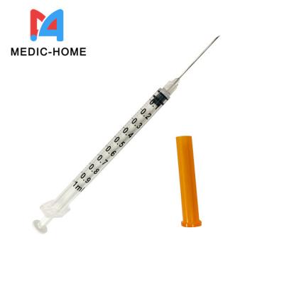 중국 1ml Low Dead Space Syringe with Hypodermic Needle Sterilized and ISO13485 Certified 판매용