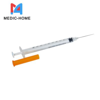 중국 CE and ISO Certified Disposable 1ml Luer Slip Vaccine Syringe with Needle 판매용