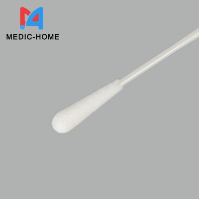 China White Nylon Flocked Disposable Sterile Throat Swab for Medical Rapid Diagnostic Test en venta