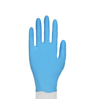 China Adult Disposable Nitrile Exam Gloves Blue Color 3.5g Exam Xl 3xl for sale