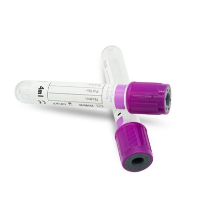 Китай Customization Purple Cap Vacuum Blood Collection Pet Glass K2 K3 EDTA Tube CE Approval продается