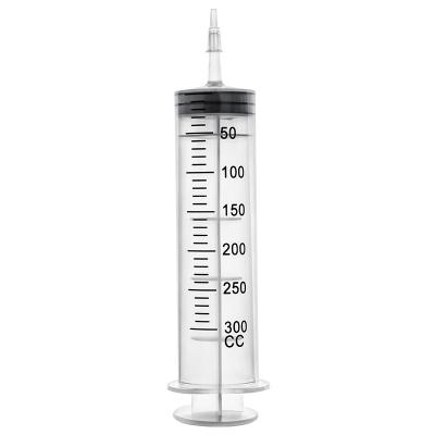 China 300ml Clear Volume Scale Disposable Syringe Made of Durable and Safe PVC Material Widespread in Scientific Laboratories for sale