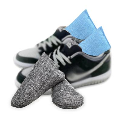 China Sustainable Support Customized Natural Shoe Deodorization Bag , Shoe Smell Absorbing Charcoal Activated Bamboo Bag for sale