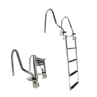 China Factory Direct Durable 4 Steps Stainless Steel Boat Ladder Marine Boat Ladders for sale