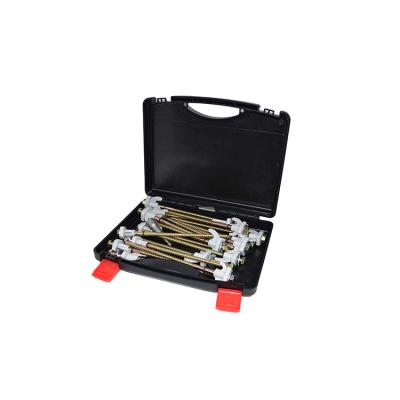 China Steel+ABS Canopy Hex Tool Carry Case Accessories Non Rust Galvanized Screw Anchor Pegs Set for sale