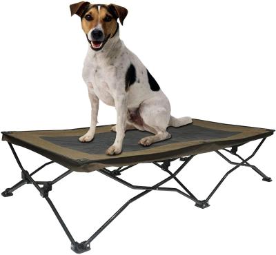 China 2021 Wholesale Hot Sale Removable Cover Portable Outdoor Indoor Small Cat Dog Pet Cot Bed Aerial Foldable Steel Pipe for sale