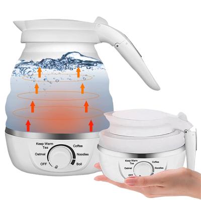 China Electric Collapsible Mini Portable Collapsible Water Temperature Control Silicone Heater Jug Electric Kettle Collapsible Easy To Take Travel For Sale for sale