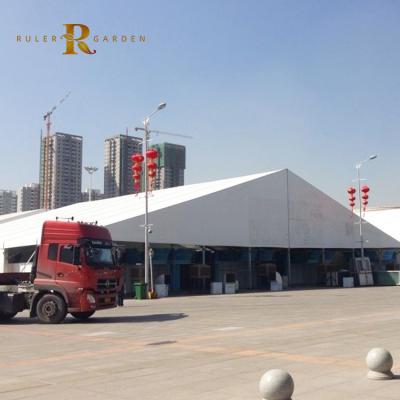 China Outdoor Customized PVC Aluminum Fabric Double Layers Frame Warehouse Shelter Storage Tent for sale