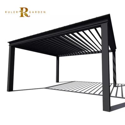 China Sun canopy luxury garden aluminum outdoor bioclimatic gazebos modern automatico motorized outdoor rain cover China manufacturers for sale