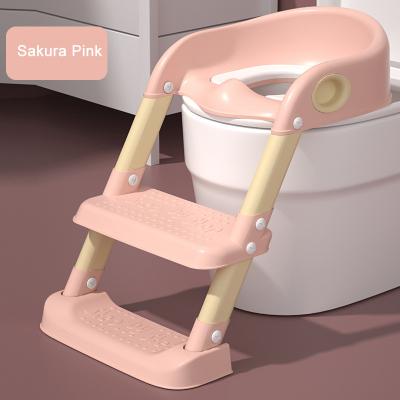 China Plastic IL Vasino By Bimbi Chair Toddler Baby Toilet Trainer Portable Foldable Training Potty Seat With Steps For Kids Children for sale