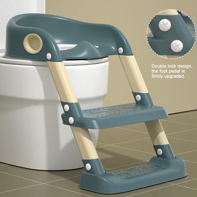 China Aricare Plastic Kids Toilet Trainer Con Escalera Potty Training Chair for sale