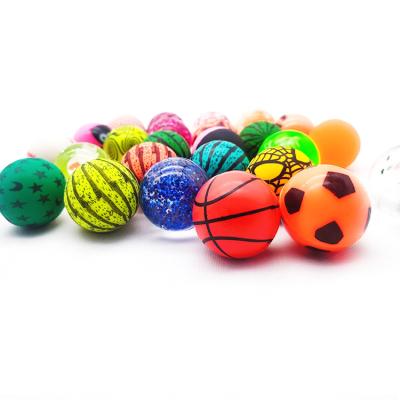 China Promotional Toy Hot Sale 25mm Mix Color Cheap Colorful Luminous Rubber Bouncy Ball Wholesale for sale