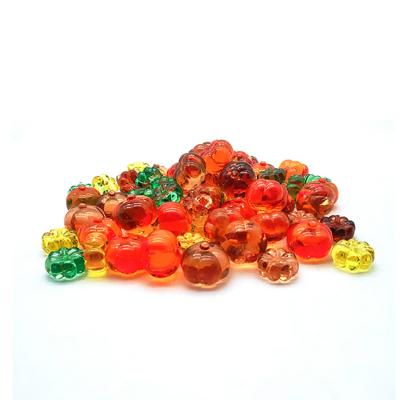 China Over 3 Years Halloween Christmas Pumpkin Crystal Gem Stone Acrylic Beads For DIY Decoration for sale