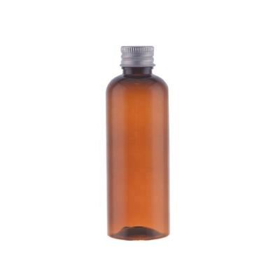 China ACP PET Cosmetic Plastic Bottle With Cap 3.4OZ 100ml Aluminum Gel Bottle Toner Container Cosmetic Skin Care Packaging With Logo Printing for sale