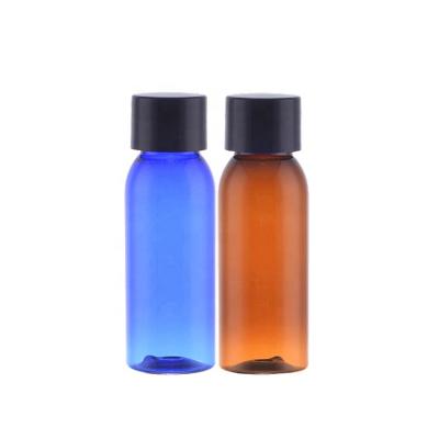 China ACP PET Plastic Packaging 30ml Round Shoulder Amber Plastic Toner Packaging Sustainable Eco Friendly Skin Care Container for sale