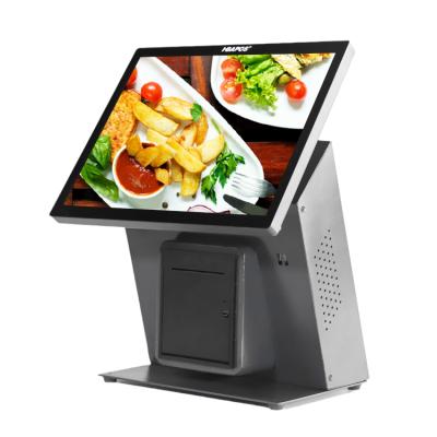 Китай Black New Design Epos 15 inch Double Touch Screen POS System With 80 mm Bulid in Thermal Printer продается