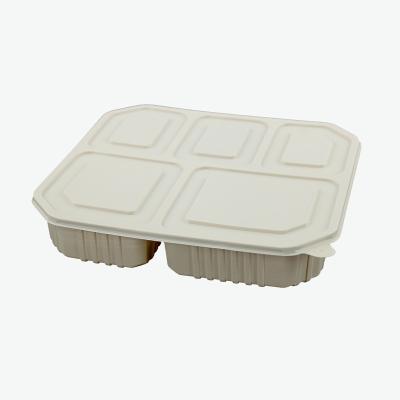 China Eco Friendly Biodegradable Food Bowl Biodegradable Microwave Disposable Cornstarch Takeaway Food Safe Storage Containers for sale