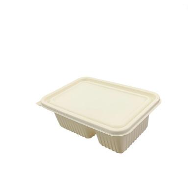 China Eco Friendly Disposable Stocked Biodegradable Degradable Take Out Containers Eco Friendly Biodegradable Food Container Take Out Food Containers With Lids For Lunch for sale